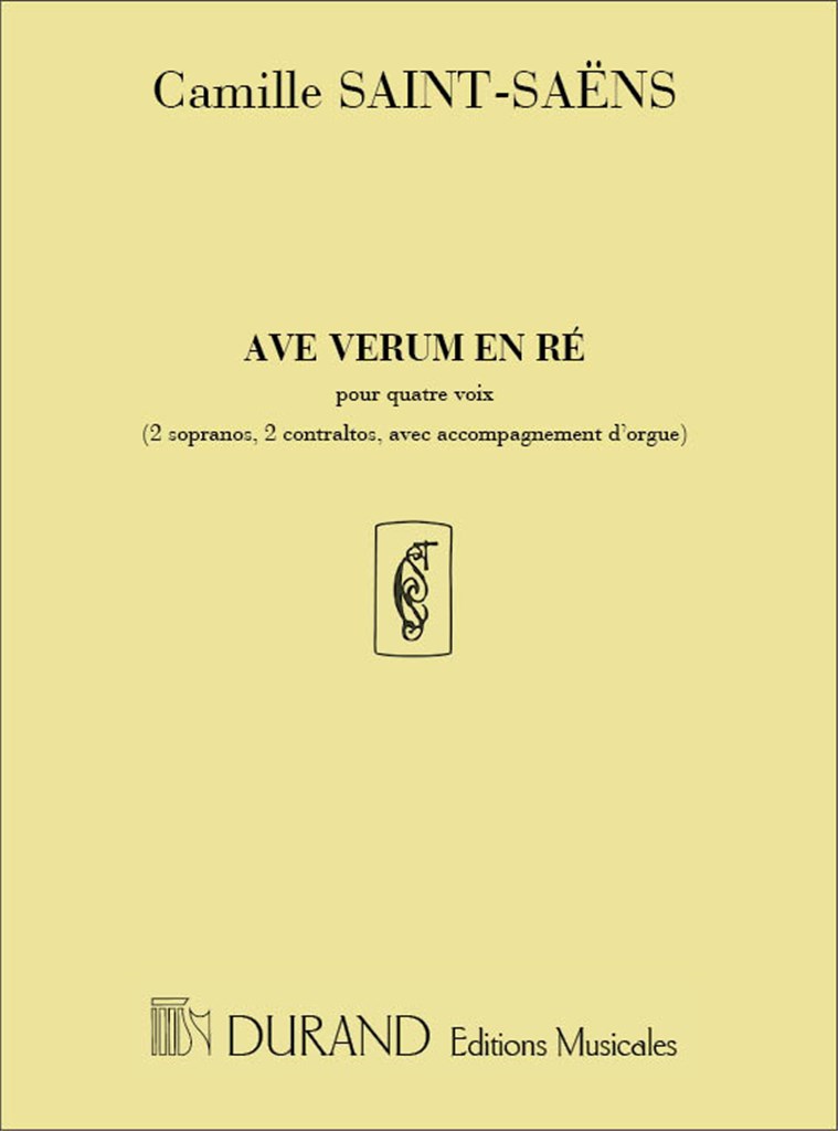 Ave Verum En Re, Pour Quatre Voix ,